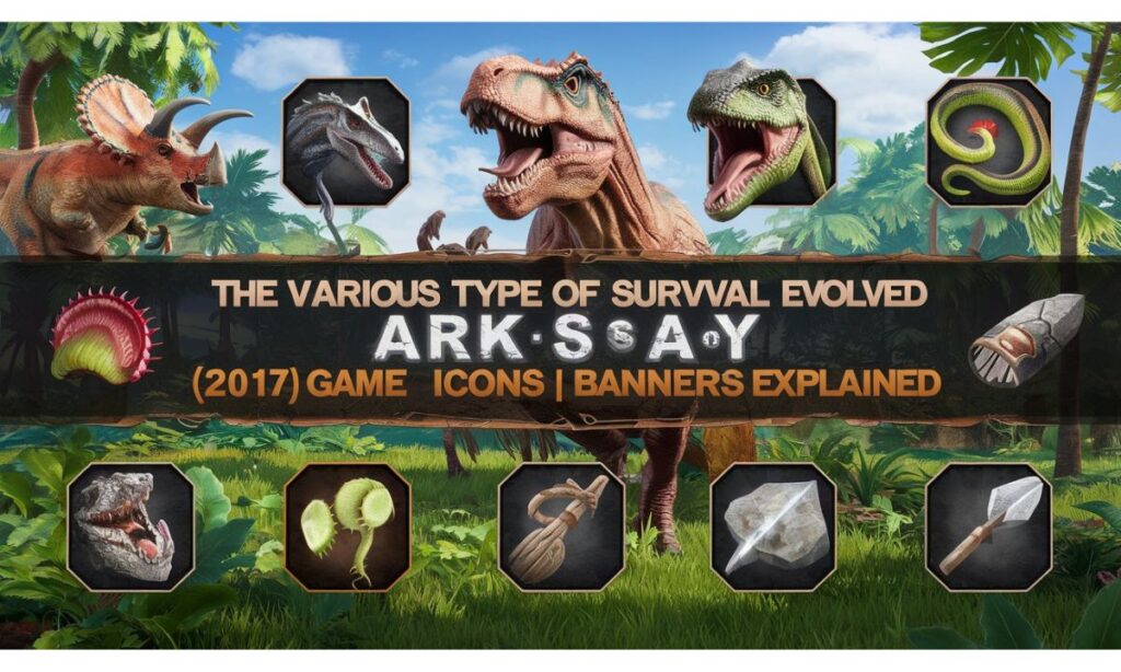 The Various Types Of ARK Survival Evolved (2017) Game Icons Banners Explained